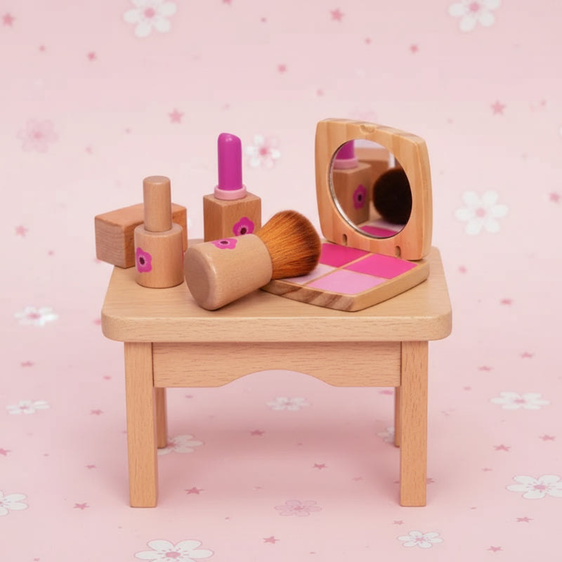 Wooden Makeup Play Set – Kreatives Spielen & Rollenspiele – Make-up-Set aus Holz