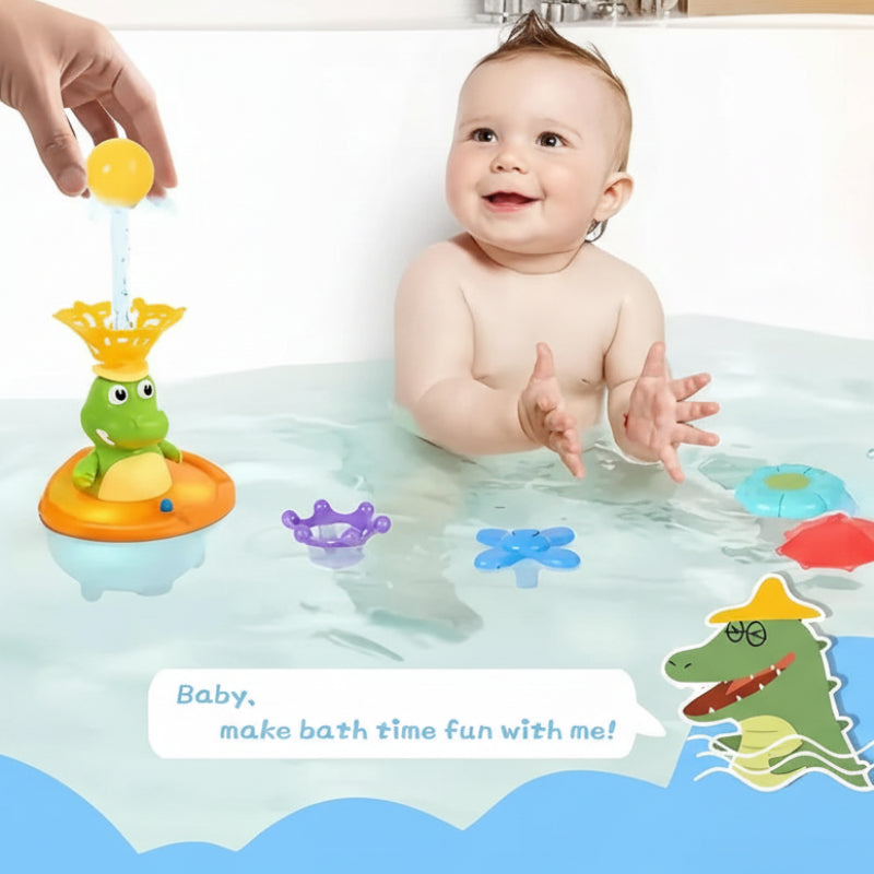 Light Up Crocodile Bath Toy – Interaktiv & Wasserspaß – Krokodil-Brunnen-Badespielzeug