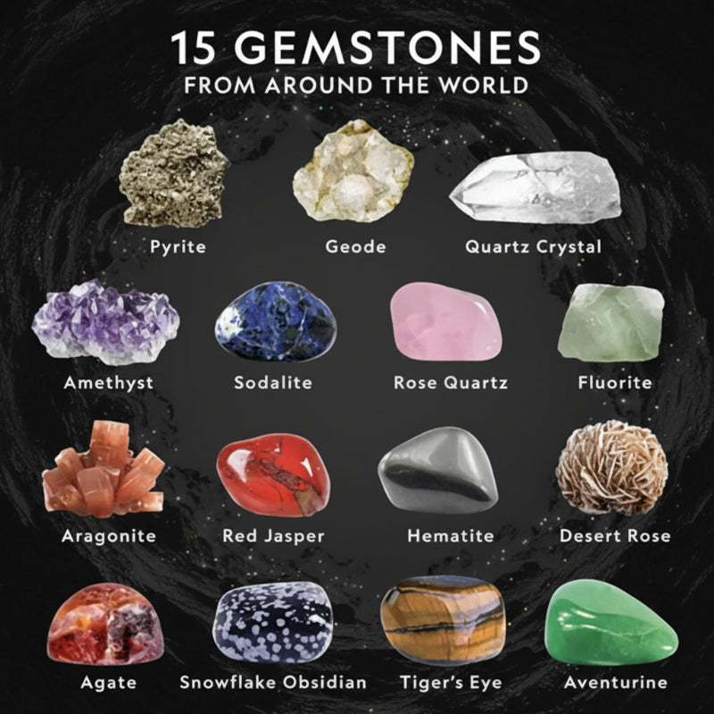 Gemstone Dig Kit – Entdecken & Lernen – Kristall-Ausgrabungsset