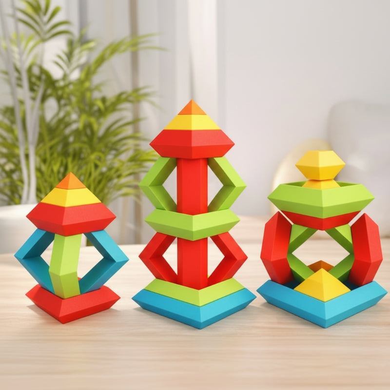 Pyramid Stacking Blocks – Motorik & Kreativität – Stapelbausteine-Set