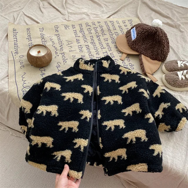 Mini Fashion™  – Extra weich und warm – Bären-Fleecejacke