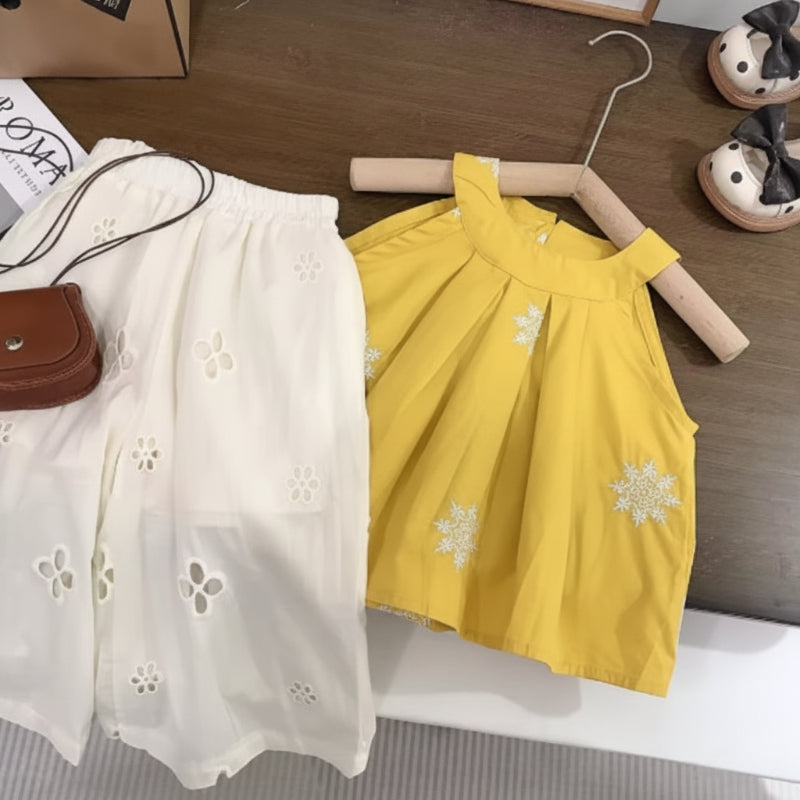 Sleeveless Tops & Pants – Weich & stilvoll – Sommer-Set für Kinder