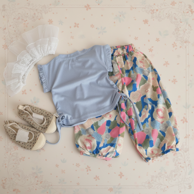 Sleeveless Tops & Pants – Weich & stilvoll – Sommer-Set für Kinder