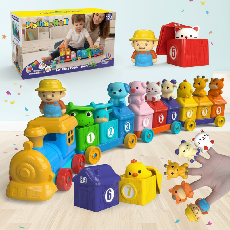 SmartTrain – Lernreich & unterhaltsam – Spielzeug-Eisenbahnset für Kinder