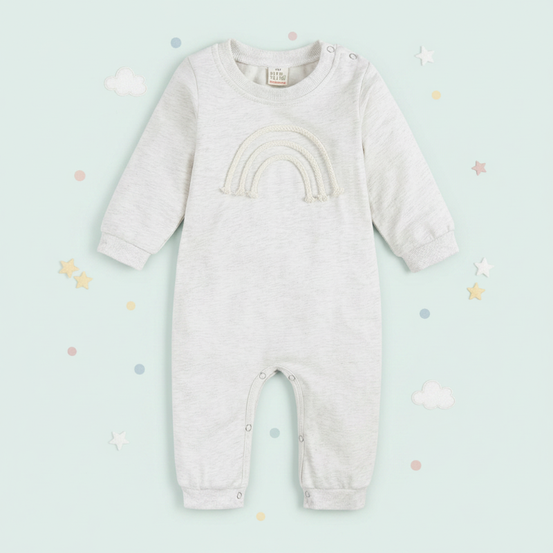 SnuggleHue – Weich & bequem – Regenbogen-Baby-Strampler