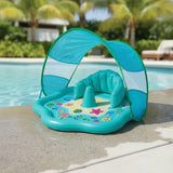 SplashPlay – Sicher & unterhaltsam – Baby-Planschbecken mit Sonnenschutz