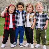 Boys Checkered Outfit – Trendig und bequem – Kinderbekleidungsset mit Karomuster