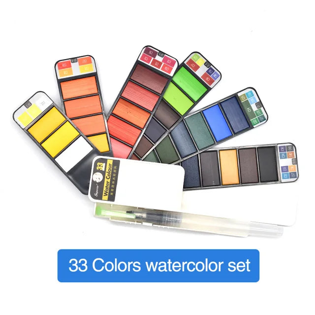 Pocket Watercolour Kit™ - Regenbogen in einer Schatulle- Aquarellfarben-Kit