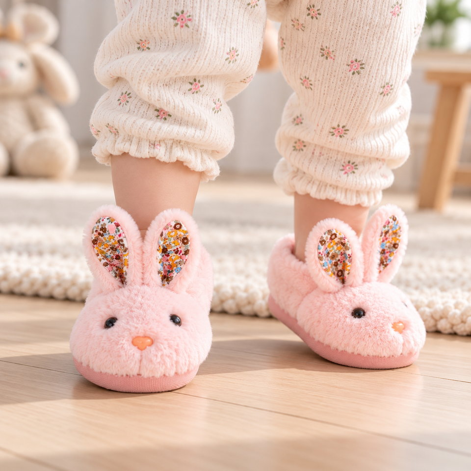 BunnyToes – Weich & warm – Plüsch-Hasenpantoffeln