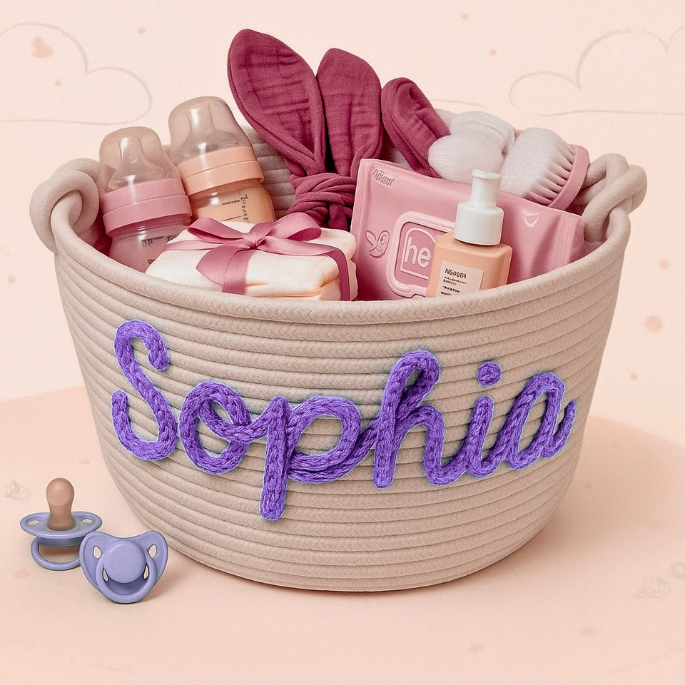 CuddleBasket – Hübsch & persönlich – personalisierter Windelkorb