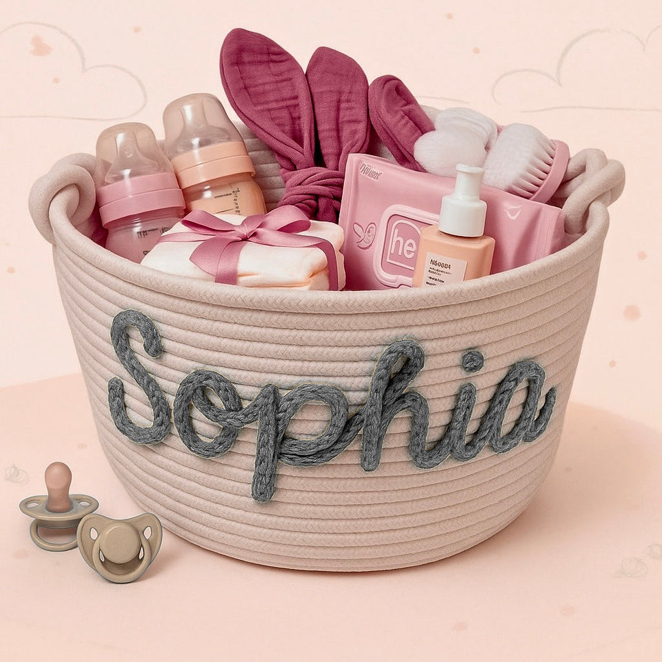 CuddleBasket – Hübsch & persönlich – personalisierter Windelkorb