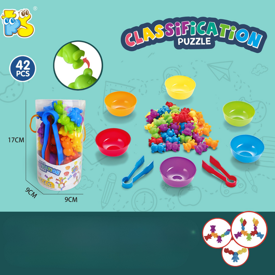Rainbow Teddy Bears Toys™ - Pädagogisch & kreativ - Regenbogen Zählende Bären