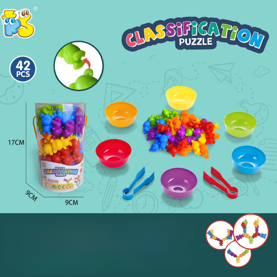 Rainbow Teddy Bears Toys™ - Pädagogisch & kreativ - Regenbogen Zählende Bären