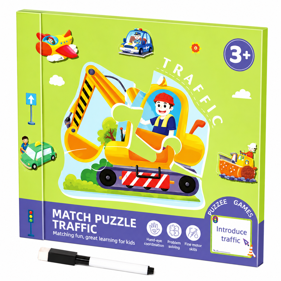 SmartMatch – Spielerisch & lehrreich – Magnetisches 2-in-1-Mal- und Rätselbuch
