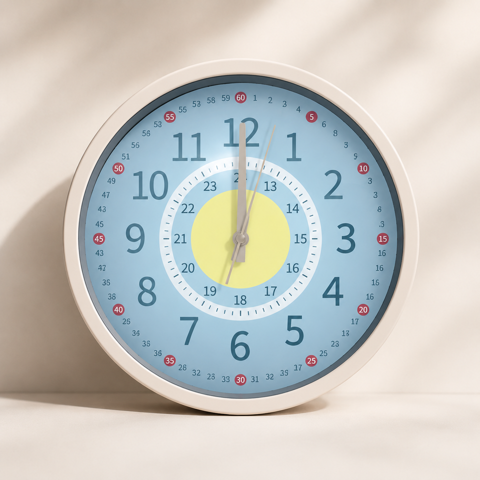 ChildrenTime – Unabhängig & leise - pädagogische Kinder-Wanduhr