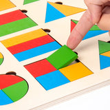 Woods™ - Puzzle-Spaß für Kleinkinder - Geometrisches Montessori-Formen-Puzzle