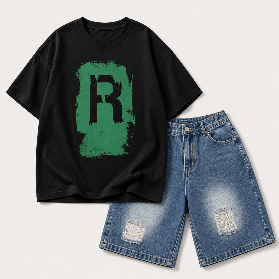 CoolBoys – Cool & bequem – Outfit für Jungen mit T-Shirt und Jeans-Shorts