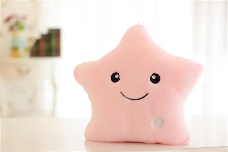 Glow Star Pillow™ – Sternenspaß im Bett - leuchtendes Kuschelkissen