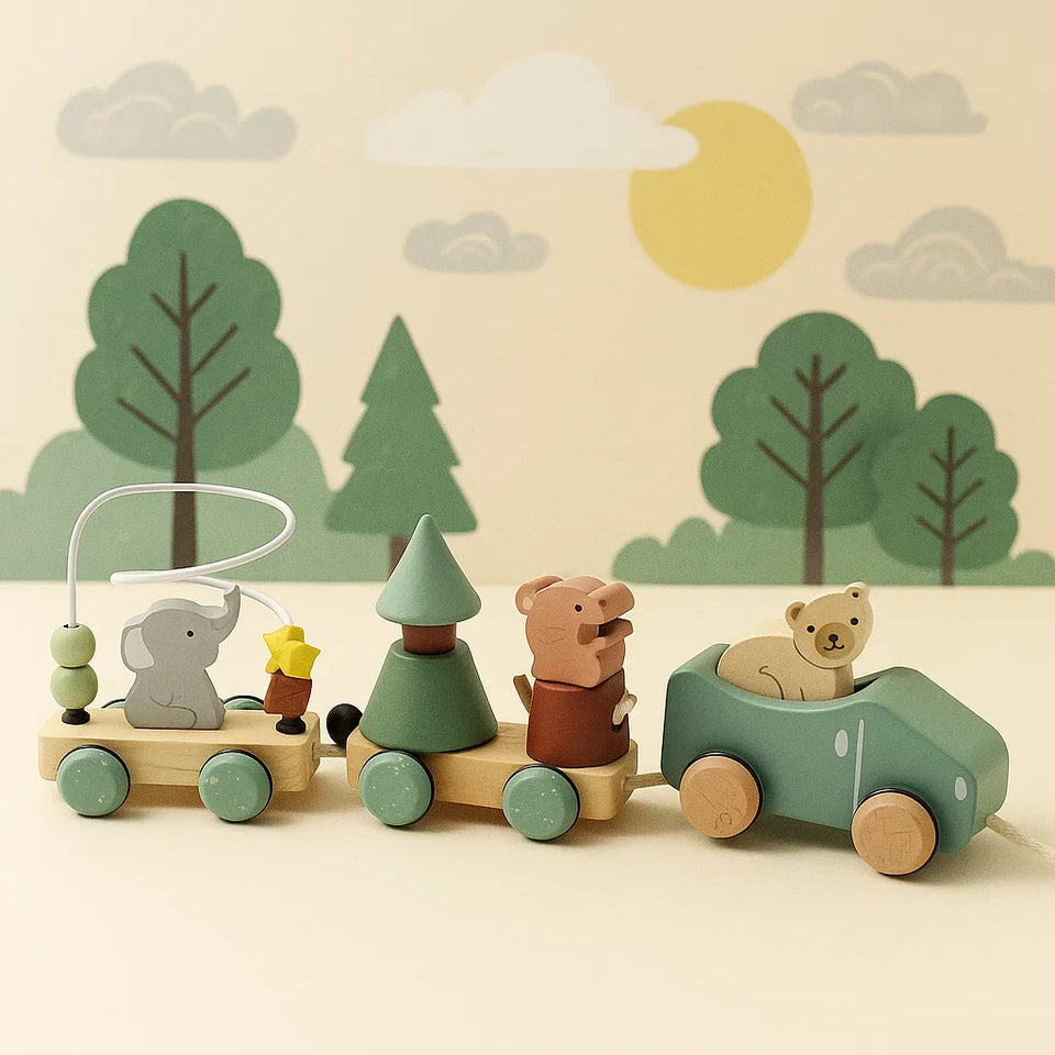 HappyTrain – Montessori & Fun – Holzeisenbahnset