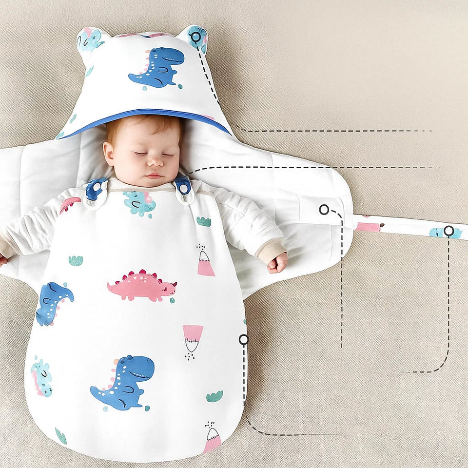 SnuggleBear – Komfort & Bequemlichkeit – Baumwoll-Babywickeldecke zum Einwickeln