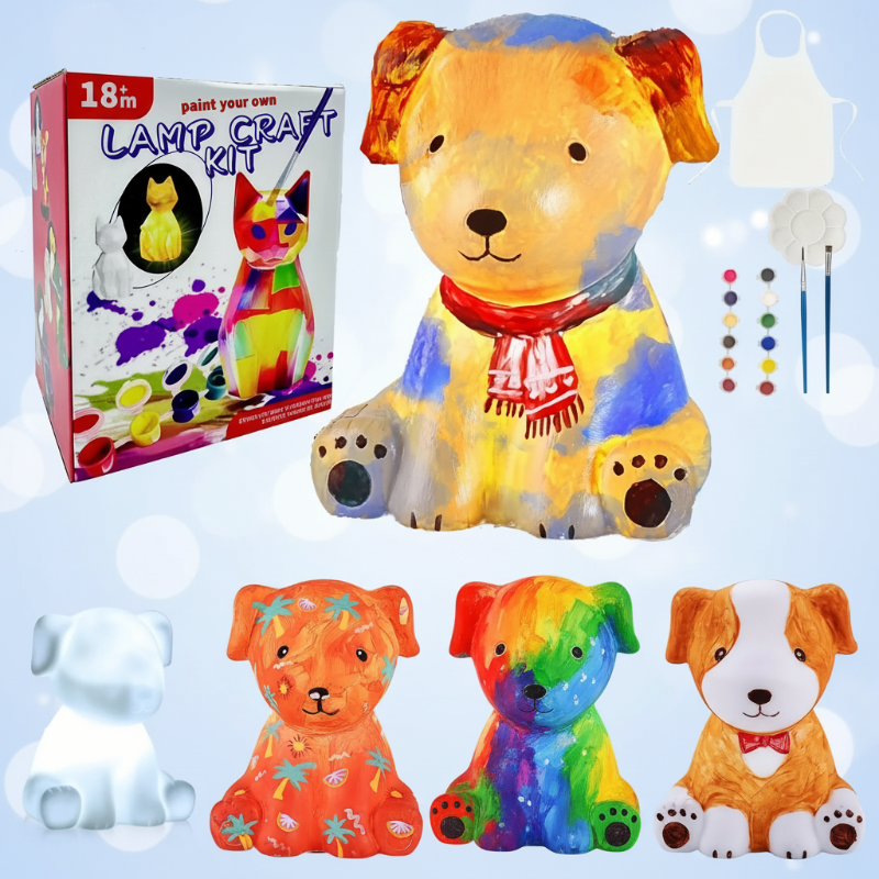 MiniCrafters – Kreativität & Lernen – DIY-Lampe „Tiere“-Malset