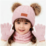 CozyPom – Warm & Weich - Winterset mit Mütze, Schal und Handschuhen