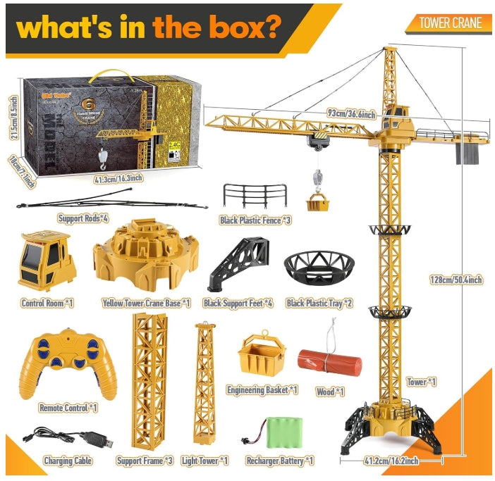CranePro – Interaktiv & realistisch – ferngesteuerter Spielzeug-Turmkran