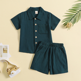 Mini Fashion™ - Baumwoll-Leinen-Sommer-Set Jungen