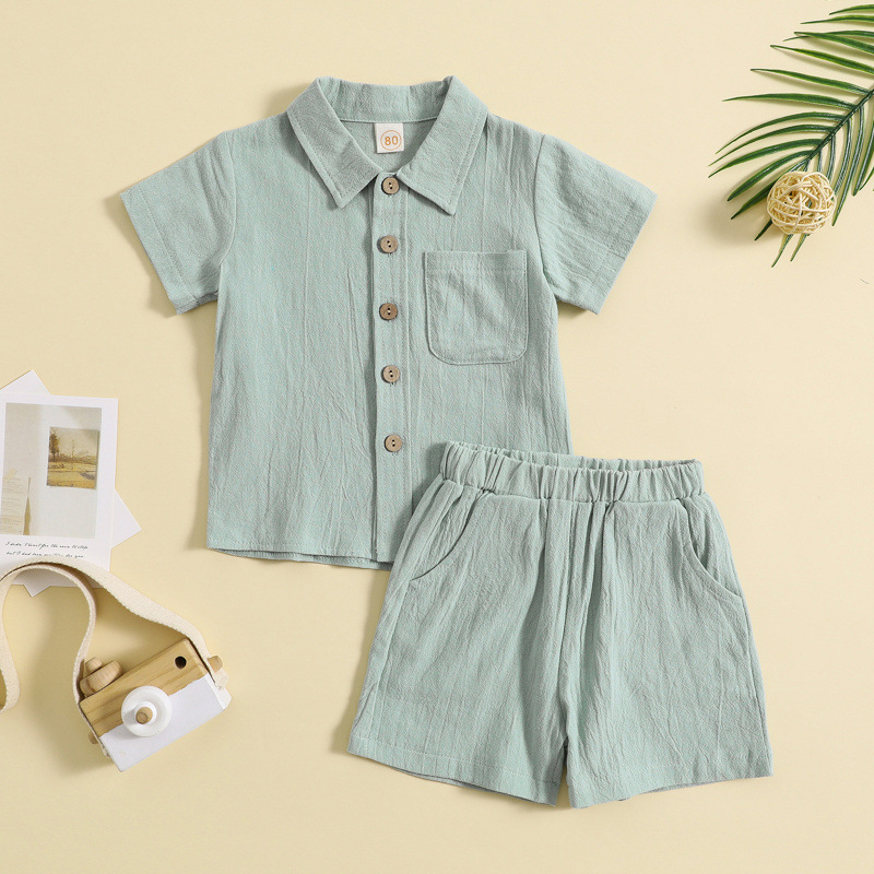 Mini Fashion™ - Baumwoll-Leinen-Sommer-Set Jungen