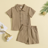 Mini Fashion™ - Baumwoll-Leinen-Sommer-Set Jungen