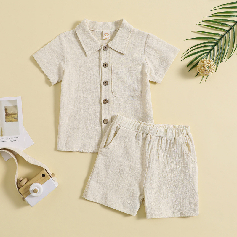 Mini Fashion™ - Baumwoll-Leinen-Sommer-Set Jungen