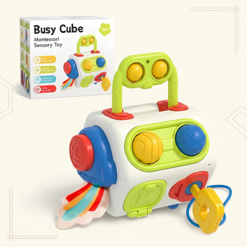 BusyCube – Clever & Verspielt – Montessori Fidget Würfel 10-in-1