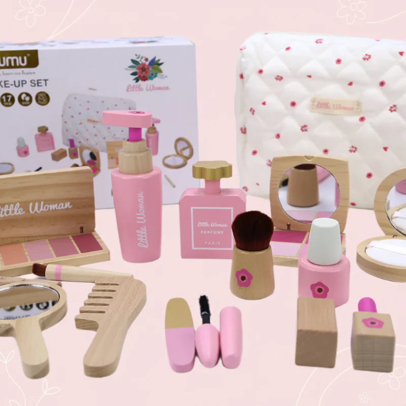 Wooden Makeup Play Set – Kreatives Spielen & Rollenspiele – Make-up-Set aus Holz