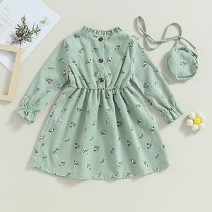 Mini Fashion™ - Hip und herbstlich - Florales Kinderkleid