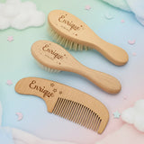 Personalized Hairbrush – Sanft & Einzigartig – Personalisiertes Baby-Haarbürsten-Set