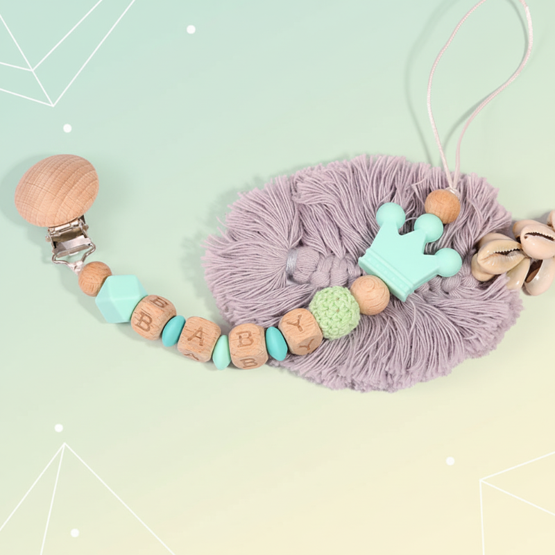 Personalized Pacifier Chain – Sicher & stilvoll – Personalisierte Schnullerkette