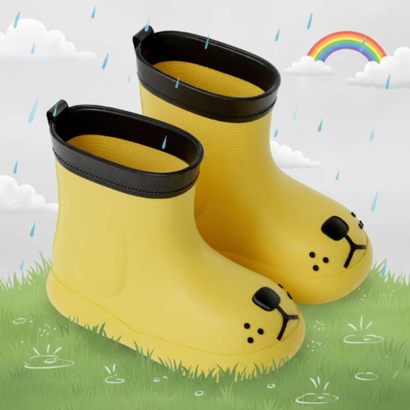 PuddlePaws Kids – Wasserdicht und verspielt - Woof Regenstiefel