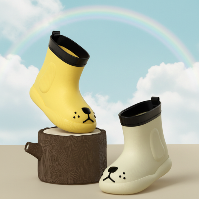 PuddlePaws Kids – Wasserdicht und verspielt - Woof Regenstiefel