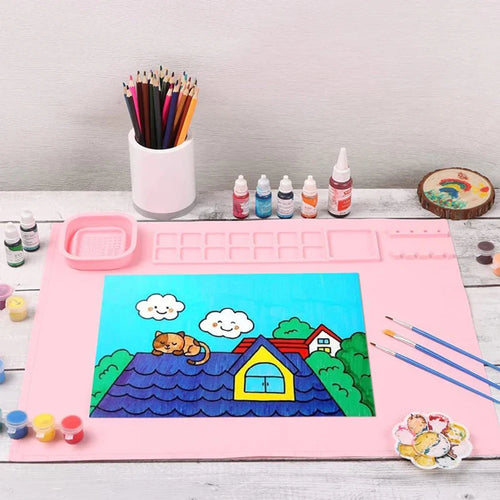 Canvas Mat™ - Die Reinigung ist ein Kinderspiel - Farben Spielmatte