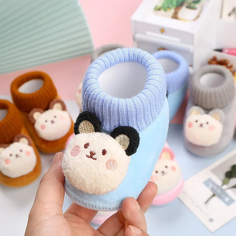 CuddleSteps – Warm und rutschfest – Tier-Babyschuhe