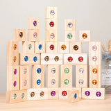 Rainbow Gem Stacking Blocks – Kreativ & lehrreich – Stapelblock-Set aus Holz