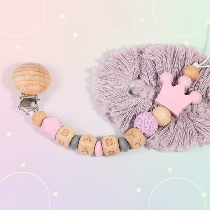 Personalized Pacifier Chain – Sicher & stilvoll – Personalisierte Schnullerkette