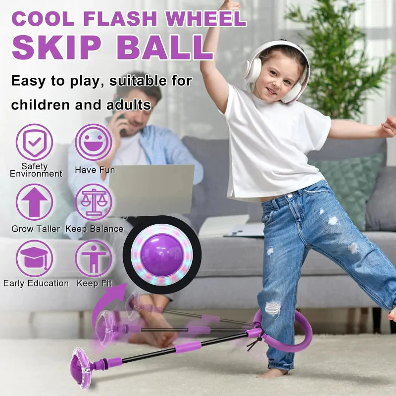 Flash Wheel Skip Ball – Aktiv & Energiegeladen – Springball für ein Bein
