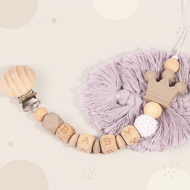Personalized Pacifier Chain – Sicher & stilvoll – Personalisierte Schnullerkette