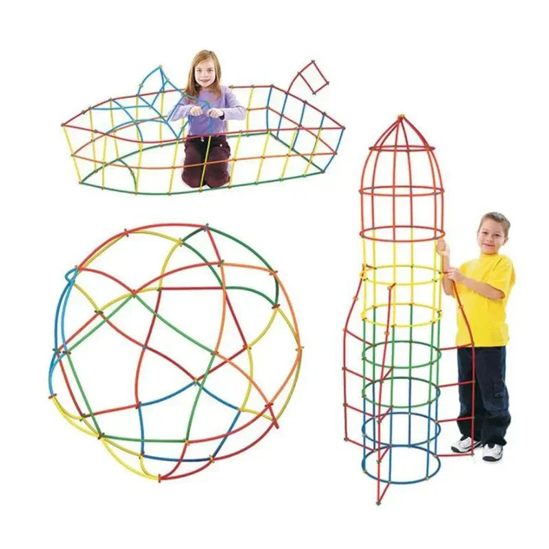 BuildPlay – Fantasi & færdigheder – Konstruktionsrør med forbindelsesstykker