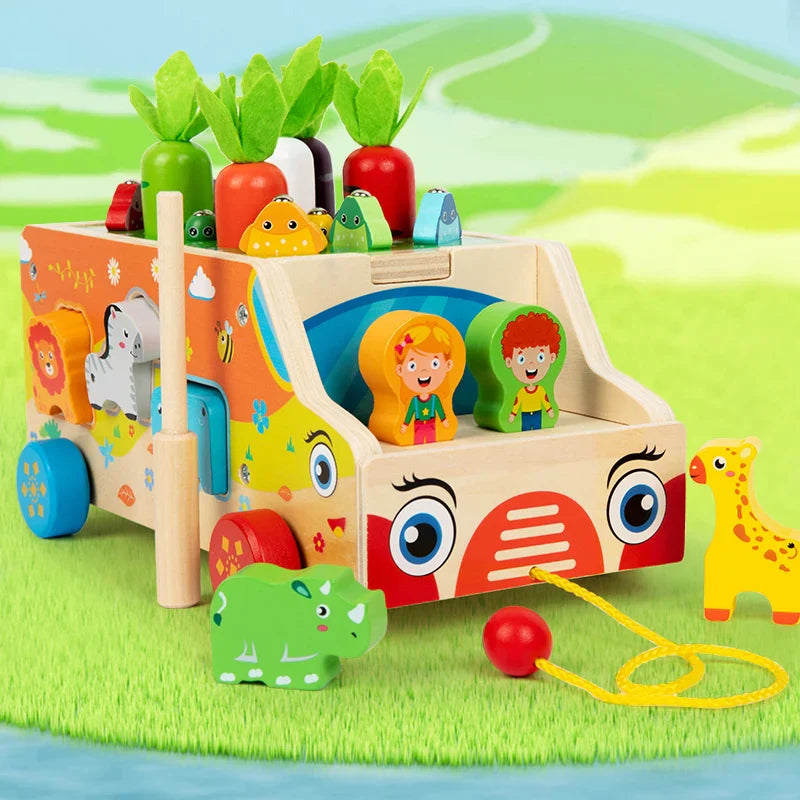 Montessori Animal Matching Toy – Lehrreich & interaktiv – Puzzle-Spielwagen