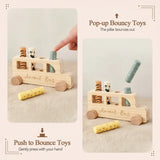 PressBus – Montessori & Lehrreich – Holz-Druck-Spielbus