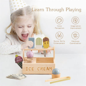 Woods™ - Kleine Eiscremekünstler - Eiscreme-Spielzeugset aus Holz