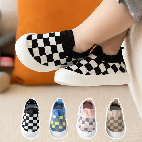 Mini Fashion™ - Geblocktes Muster - Flexibler Schlupfschuh