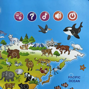 LittleExplorers – Lernen & Spielen – Weltkarte der Tiere